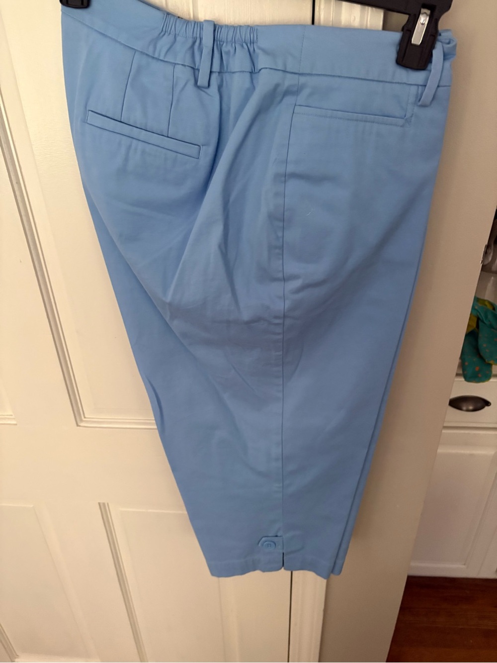 Talbots Light Blue Cropped Flat-Front Women's Pants